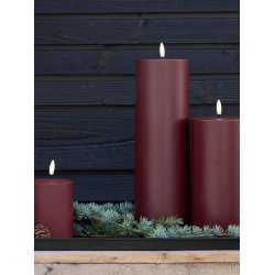 LED Bloklys (10 x 30 cm) - Matt/Maroon Red