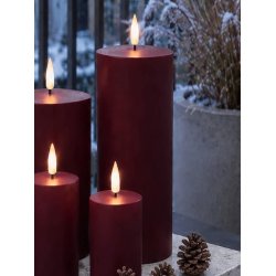 LED Bloklys (10 x 30 cm) - Matt/Maroon Red