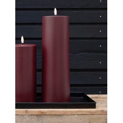 LED Bloklys (10 x 30 cm) - Matt/Maroon Red