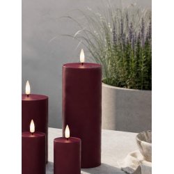 LED Bloklys (10 x 30 cm) - Matt/Maroon Red