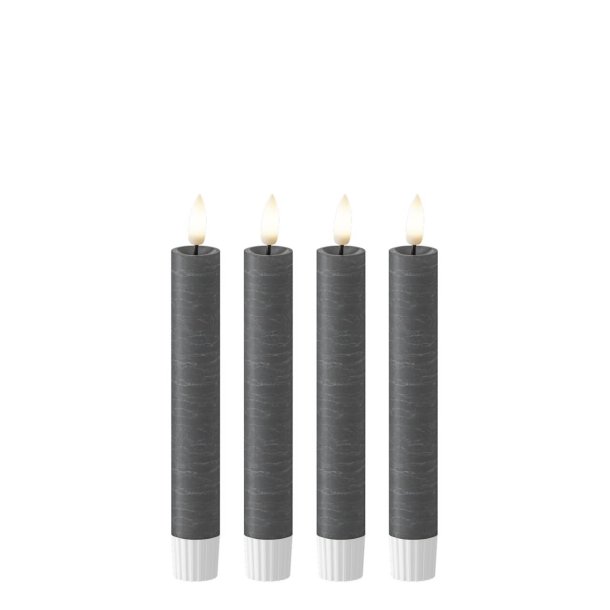 LED Kronelys (2,2 x 15,8 cm) - Matt/Dark Grey (s�t 4 stk/1 str)