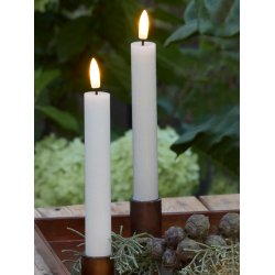 LED Kronelys (2,2 x 15,8 cm) - Matt/Warm Greige (s&aelig;t 4 stk/1 str)