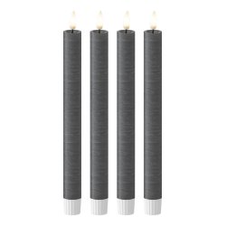 LED Kronelys (2,2 x 21,5 cm) - Matt/Dark Grey (s�t 4 stk/1 str)