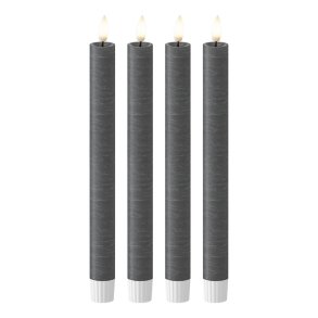 LED Kronelys (2,2 x 21,5 cm) - Matt/Dark Grey (s�t 4 stk/1 str)