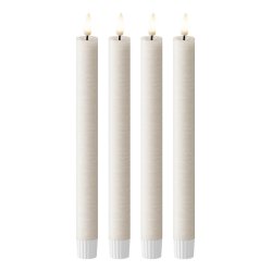 LED Kronelys (2,2 x 21,5 cm) - Matt/Warm Greige (s�t 4 stk/1 str)