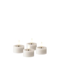 LED Fyrfadslys (4,5 x 2,5 cm) - Matt/Warm Greige (s�t 4 stk/1 str)