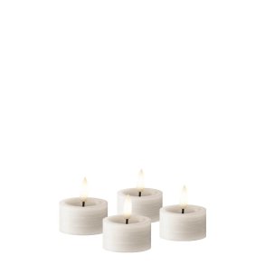 LED Fyrfadslys (4,5 x 2,5 cm) - Matt/Warm Greige (s�t 4 stk/1 str)