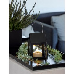 LED Fyrfadslys (4,5 x 2,5 cm) - Matt/Warm Greige (s&aelig;t 4 stk/1 str)