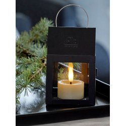LED Fyrfadslys (4,5 x 2,5 cm) - Matt/Warm Greige (s&aelig;t 4 stk/1 str)