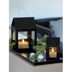 LED Fyrfadslys (4,5 x 2,5 cm) - Matt/Warm Greige (s&aelig;t 4 stk/1 str)
