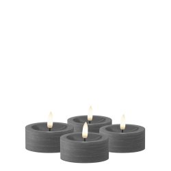 LED Fyrfadslys (6,8 x 3,0 cm) - Matt/Dark Grey (s�t 4 stk/1 str)