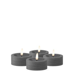 LED Fyrfadslys (6,8 x 3,0 cm) - Matt/Dark Grey (s�t 4 stk/1 str)