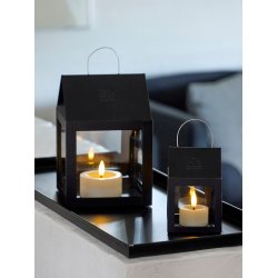 LED Fyrfadslys (6,8 x 3,0 cm) - Matt/Warm Greige (s&aelig;t 4 stk/1 str)