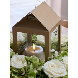 LED Fyrfadslys (6,8 x 3,0 cm) - Matt/Warm Greige (s&aelig;t 4 stk/1 str)
