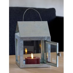 LED Fyrfadslys (6,8 x 3,0 cm) - Matt/Maroon Red (s�t 4 stk/1 str)