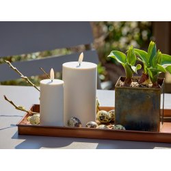 LED Bloklys (7,5 x 12,5 cm) - Matt/Warm Greige