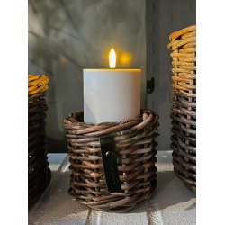 LED Bloklys (7,5 x 12,5 cm) - Matt/Warm Greige