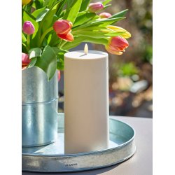 LED Bloklys (10 x 25 cm) - Matt/Warm Greige