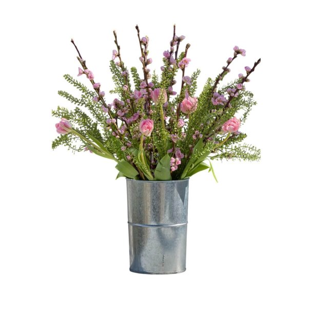 Galvaniseret Opsats/Vase (til LED Bloklys i 10 cm)