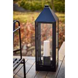 Sort Opsats/Vase (til LED Bloklys i 10 cm)