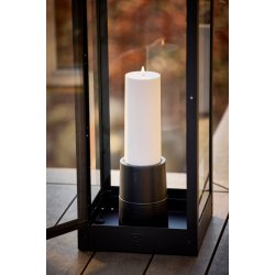 Sort Opsats/Vase (til LED Bloklys i 10 cm)