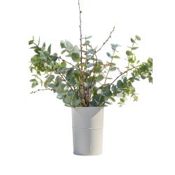 Greige Opsats/Vase (til LED Bloklys i 10 cm)