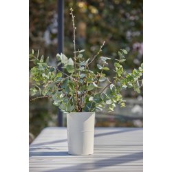 Greige Opsats/Vase (til LED Bloklys i 10 cm)
