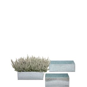 Galvaniseret Firkantet Plantebakke (st m. 3 stk. / 3 str.)