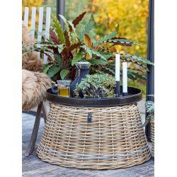 Sort Maxi Rund Bundbakke (t. Rattankurv)