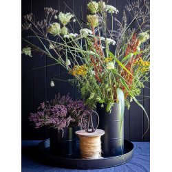 Sort Maxi Rund Bundbakke (t. Rattankurv)