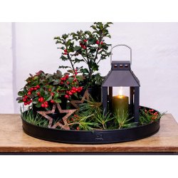 Sort Mega Rund Bundbakke (t. Rattankurv)