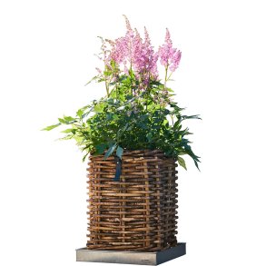 Galvaniseret Mini Firkantet Bundbakke (t. Rattankurv)