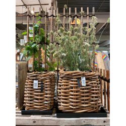 Sort Maxi Firkantet Bundbakke (t. Rattankurv)