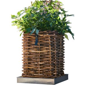 Galvaniseret Maxi Firkantet Bundbakke (t. Rattankurv)