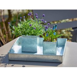 Galvaniseret Maxi Firkantet Bundbakke (t. Rattankurv)