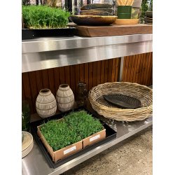 Sort Mega Firkantet Bundbakke (t. Rattankurv)