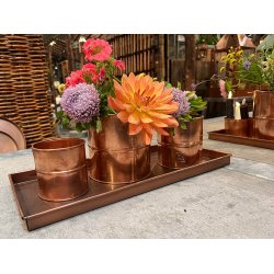 'Kobber-look' Rekt. Dekobakke (st m. 3 stk. / 3 str.)