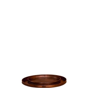 'Kobber-look' Rund Dekobakke (st m. 2 stk. / 2 str.)