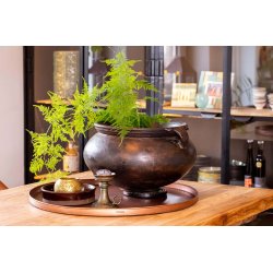 'Kobber-look' Rund Dekobakke (st m. 4 stk. / 4 str.)