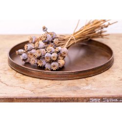 'Kobber-look' Rund Dekobakke (st m. 4 stk. / 4 str.)