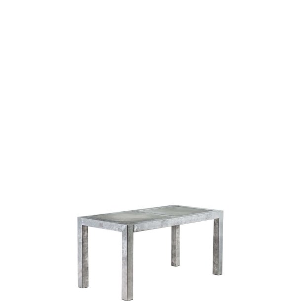 Galvaniseret Spisebord 2 Fliser (50 x 50 cm) u. Hjul (Bordben: 8 x 8 cm)