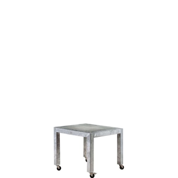 Galvaniseret Spisebord 1 Flise (62,5 x 80 cm) m. Hjul (Bordben: 10 x 10 cm)