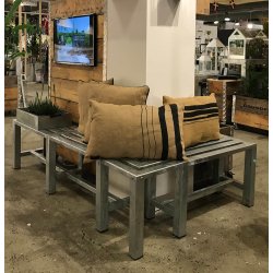 Galvaniseret Hjrnebnk 35 - Hjrne/Ekstra Sektion (Ben: 6 x 6 cm)