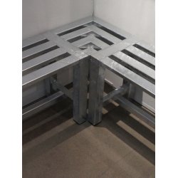 Galvaniseret Hjrnebnk 35 - Hjrne/Ekstra Sektion (Ben: 6 x 6 cm)