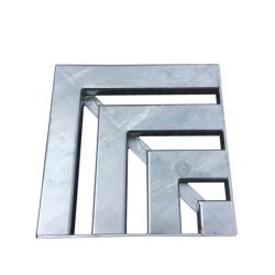 Galvaniseret Hjrnebnk 35 - Hjrne/Ekstra Sektion (Ben: 6 x 6 cm)