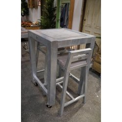 Galv. Barbord 1 Flise (50 x 50 cm) - Bordben: 8 x 8 cm