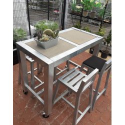 Galv. Barbord 2 Fliser (50 x 50 cm) - Bordben: 8 x 8 cm