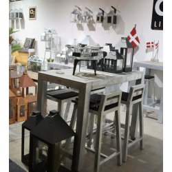 Galv. Barbord 2 Fliser (50 x 50 cm) - Bordben: 8 x 8 cm