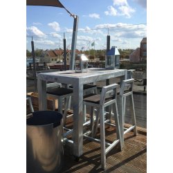 Galv. Barbord 2 Fliser (50 x 50 cm) - Bordben: 8 x 8 cm