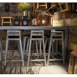 Galv. Barbord 3 Fliser (50 x 50 cm) - Bordben: 8 x 8 cm